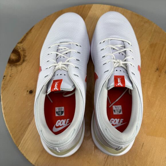 Nike Air Zoom Victory Tour 3 Golf Mens Size 12 White Orange Cleats FQ3273-102 - Picture 5 of 8